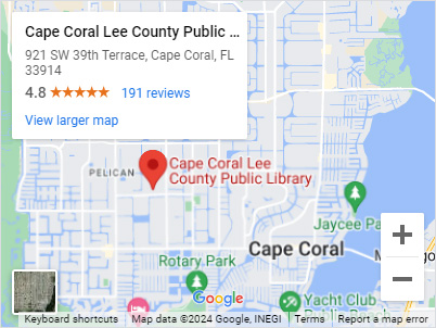 Google Map to Cape Coral-Lee County Public Library