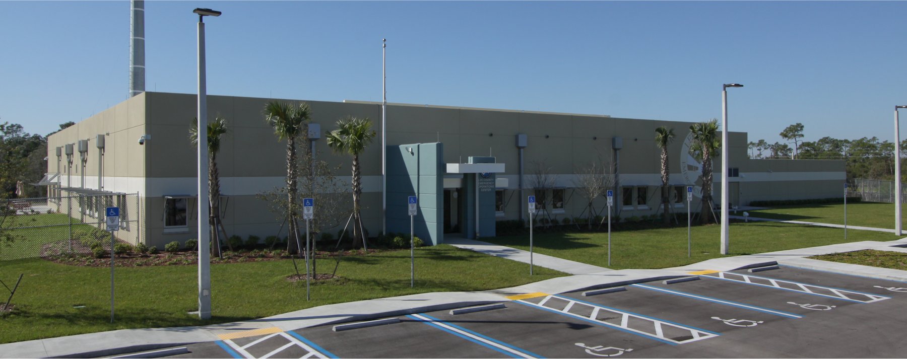Front side of Emergency Operations Center building